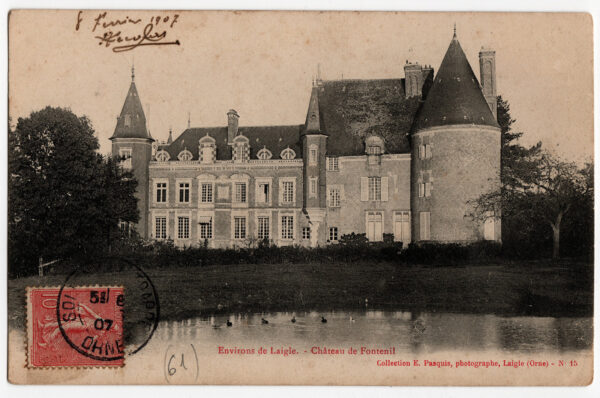 l'Aigle postcard (Château du Fontenil)