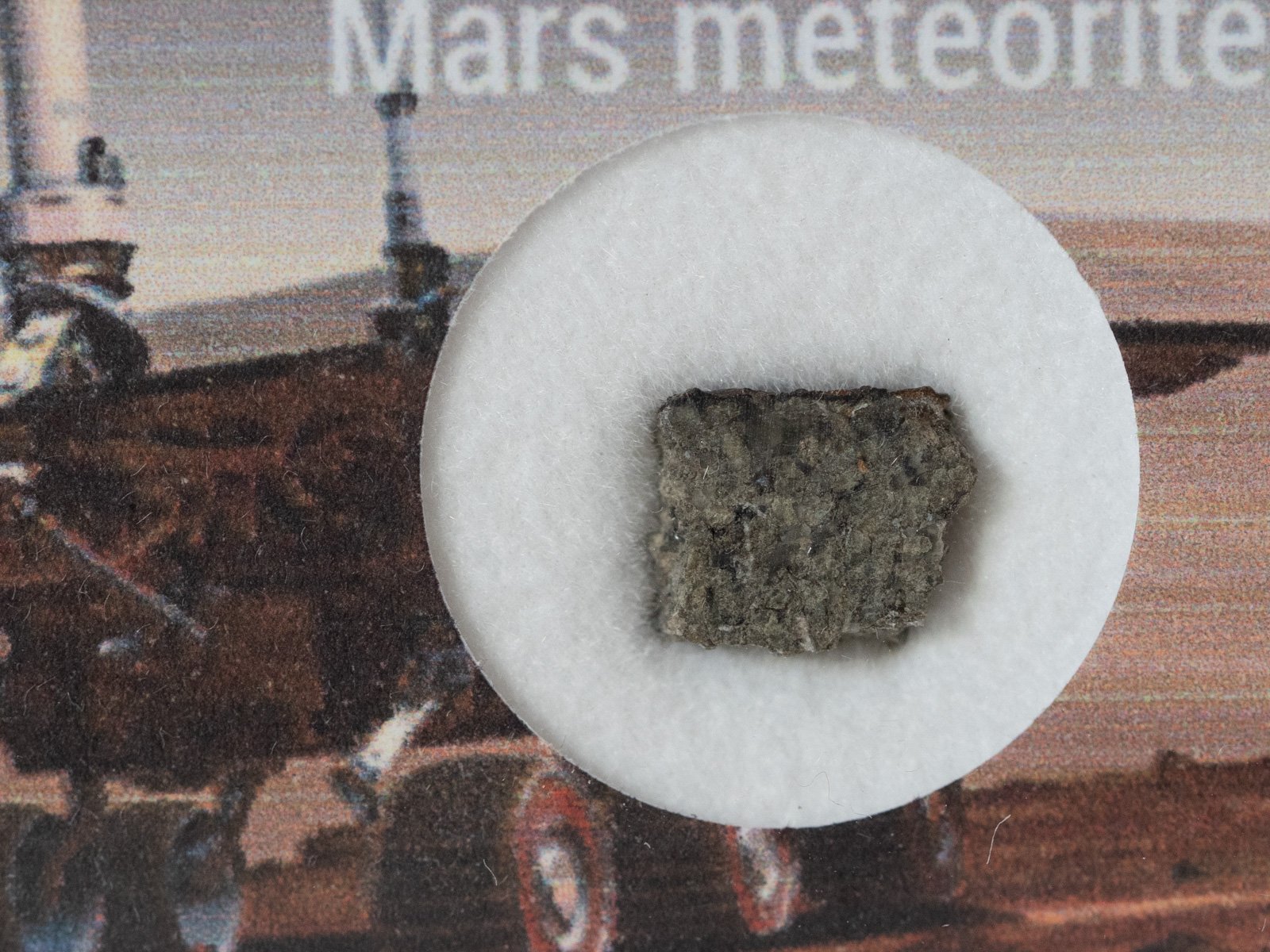 NWA 11431 (shergottite) - 0.220g part slice with crust - Image 2