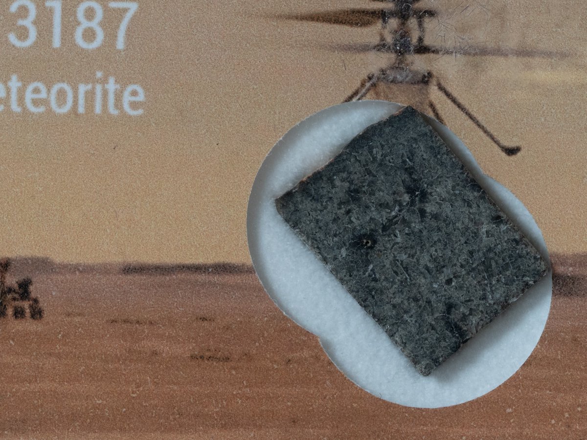 NWA 13187 (shergottite) - 1.30g part slice - Image 2