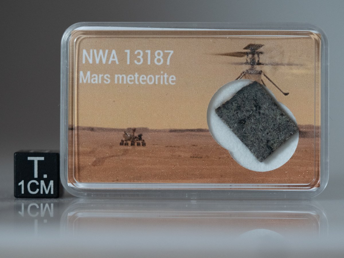 NWA 13187 (shergottite) - 1.30g part slice