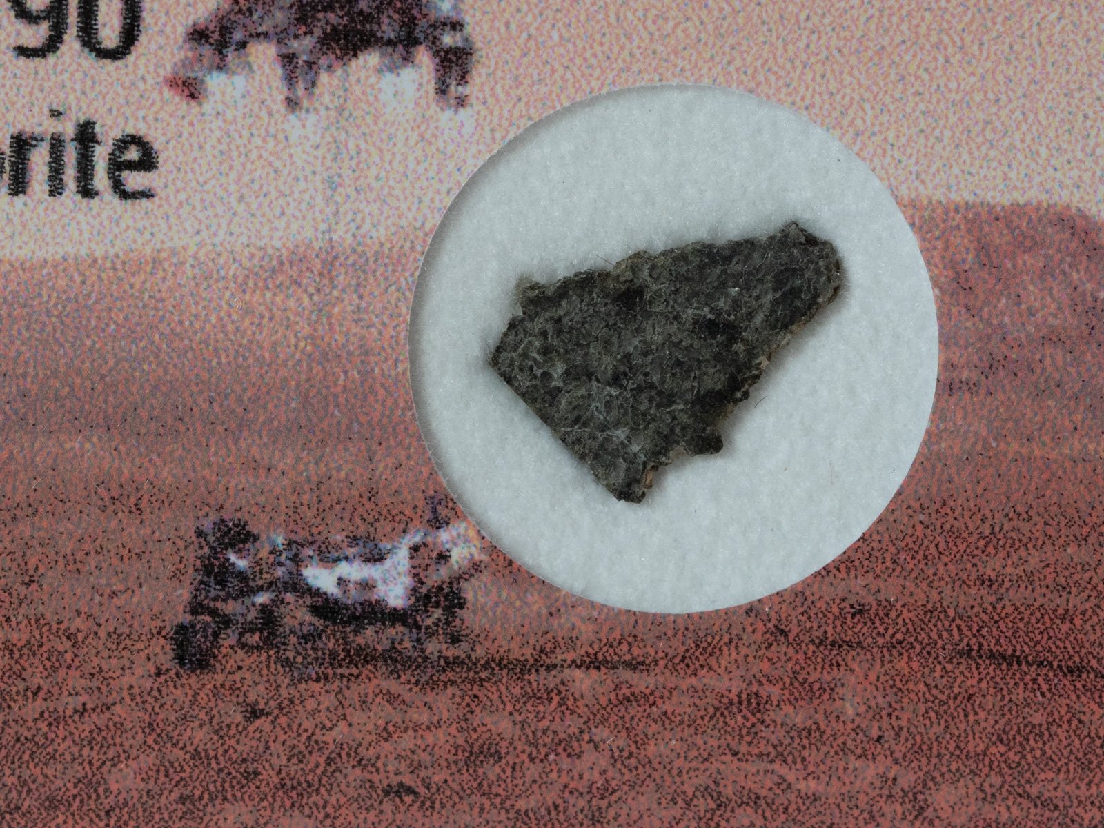 NWA 13190 (shergottite) - 0.138g part slice - Image 2