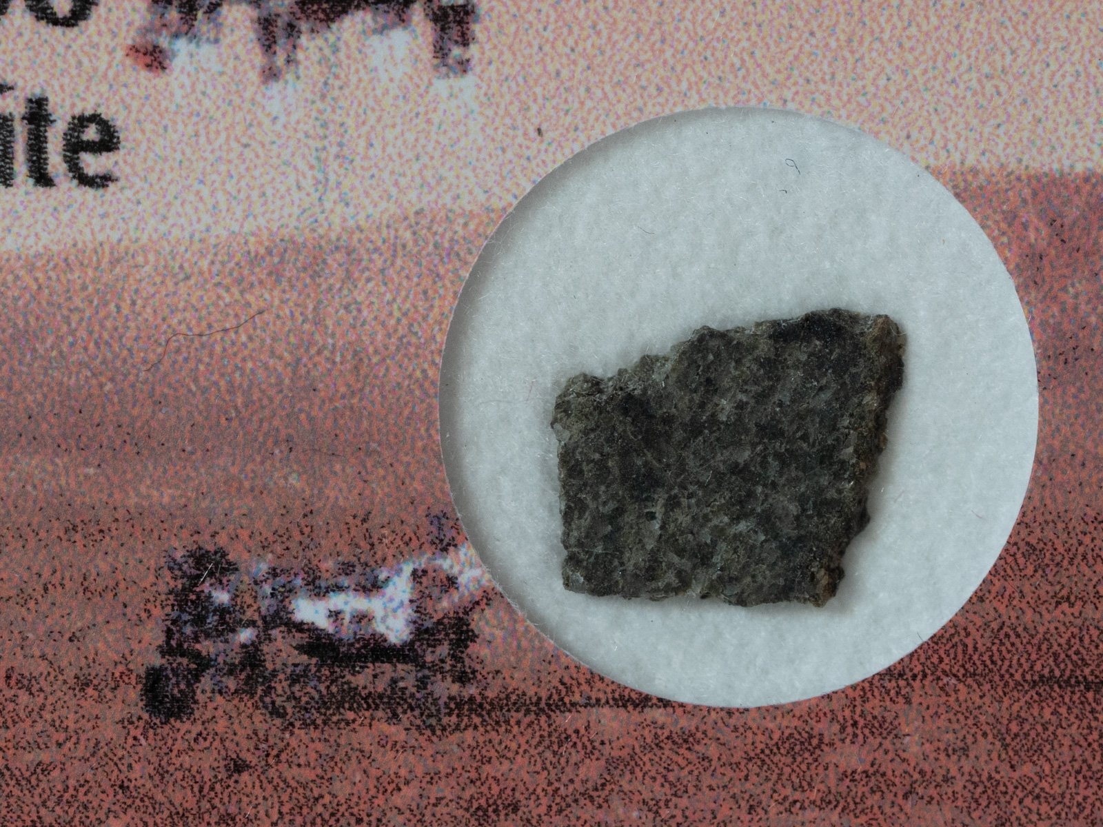 NWA 13190 (shergottite) - 0.165g part slice - Image 2