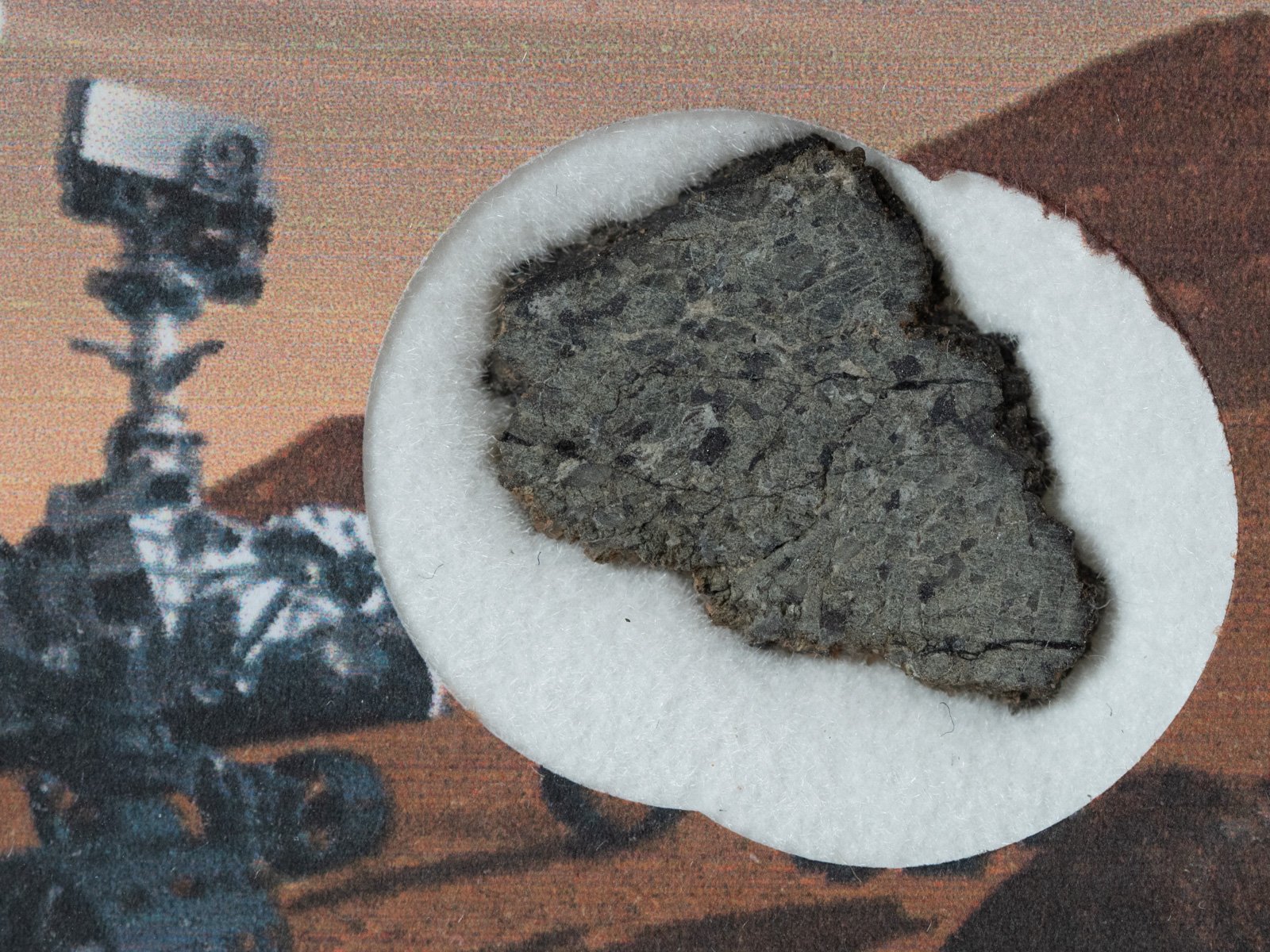 NWA 6963 (shergottite) - 0.43g slice - Image 2