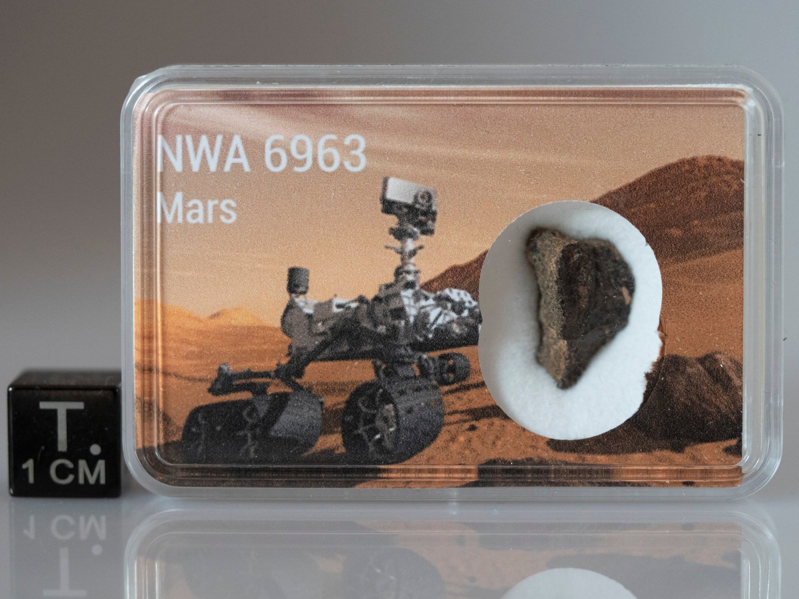 NWA 6963 (shergottite) - 1.18g fragment with crust