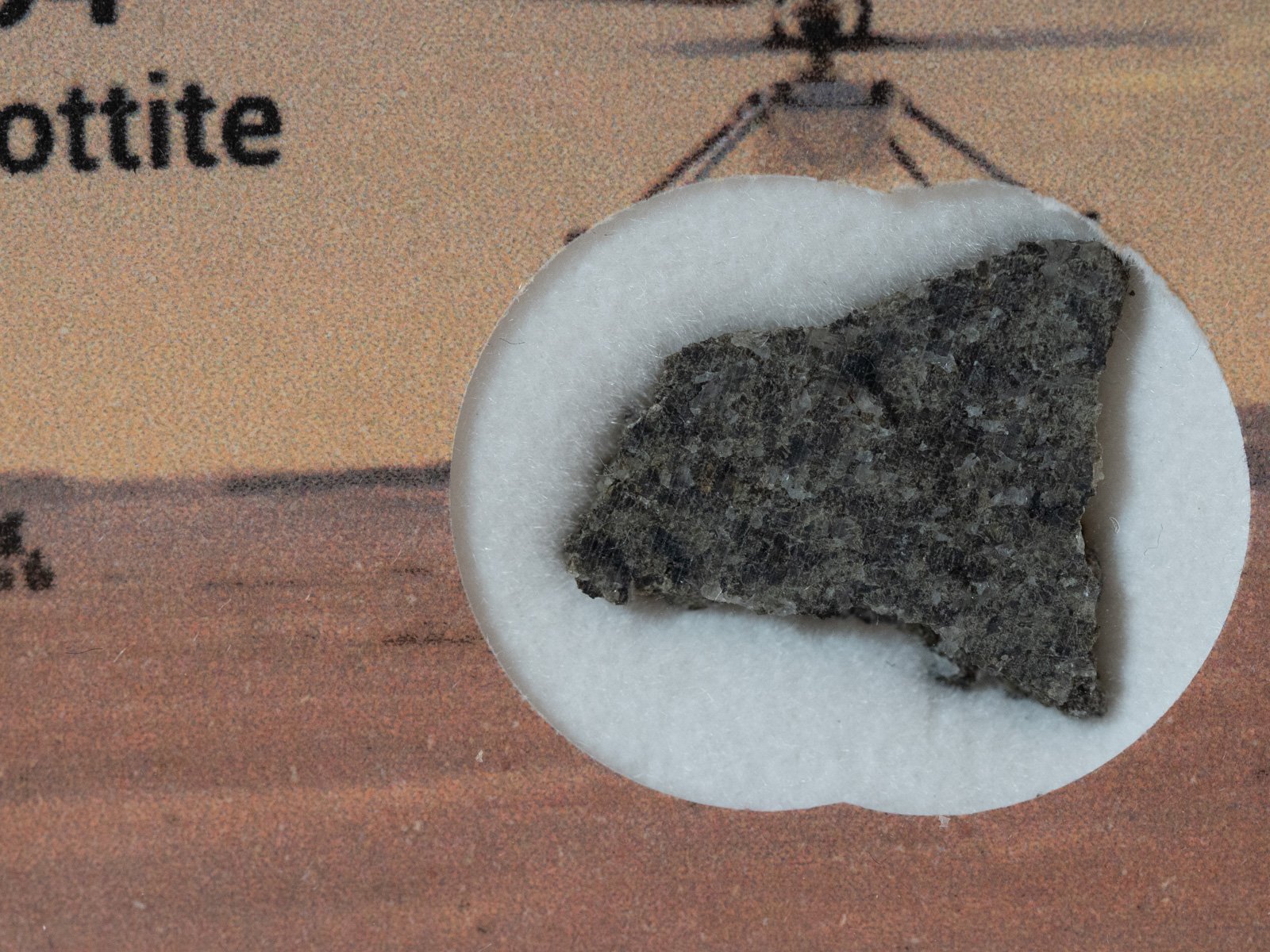 NWA 12564 (shergottite) - 0.547g part slice - Image 2